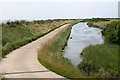 View of seawall south-west from Fisherman's Head, Foulness in Foulness