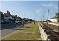 Blackpool - Fleetwood tramway and the A587 in FY5 1LQ