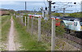 Path next to the East Coast Main Line in Broxburn (East Lothian)