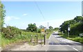 Cattle grid, Tirmynydd Road in Three Crosses Community