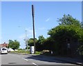 Communications mast by the main road through Newton in SA3 4TY