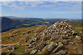 Cairn, Middle Fell summit in Wasdale