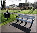 Memorial bench near St Pierre Old Golf Course,  Monmouthshire in NP16 6YA