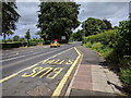 Bus stop, opposite Culcheth High School in WA3 5HH