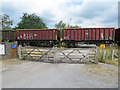 Level crossing in the coal yard at Gwaun-cae-Gurwen in Gwaun-Cae-Gurwen Community