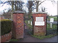 Pedestrian entrance to 'The Meadows' in Alvechurch, Worcestershire. in B48 7NN