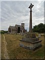 Swinbrook war memorial and church in OX18 4EE