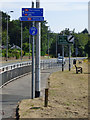 Cycle route signs at Fairlie in KA29 0DP