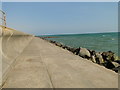 Sea wall at Eccles looking north from Church Lane Gap in NR12 0TA