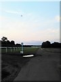 Low Plane over Lingfield Racecourse in Dormansland & Felbridge Ward