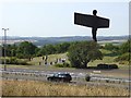 An unusual view of the Angel of the North in NE11 0EX