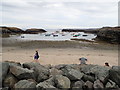Boats moored at Porth Diana in Trearddur