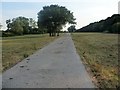 Public footpath and private road to Bagot's Park in WS15 3ES