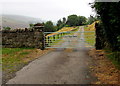 Gate across the access road to Llwyn Iago Farm, Fochriw in Fochriw