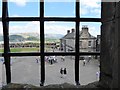 Looking through Stirling Castle Place window towards main courtyard in FK8 1EN