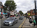 Queuing traffic on High Street, King's Heath in B14 7SX