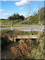 Little bridge at lane junction near Tannington in Tannington