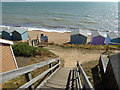Beach access stairs at Milford-on-Sea in SO41 0NF
