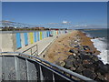 Modern beach huts at Milford-on-Sea in SO41 0RL