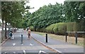 Cycleway on Wellington Road South, Hounslow in TW4 5JT