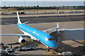 KLM aircraft at terminal 1, Birmingham in B26 3QE