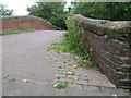 Weaver's Bridge and a bench mark, Ellesmere Port in CH65 4LT