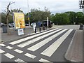 The huge zebra crossing at Leigh Delamere services westbound in SN14 6JP