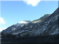 View of Llanberis Pass from A4086 near Nant Peris in LL55 4UE