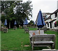 Butchers Arms beer garden, Oakridge Lynch, Gloucestershire in Oakridge Lynch