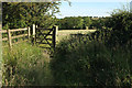 Gate on path near Alder Carr House Farm in HG3 1PJ