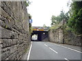 Disused railway bridge over Station Road, Penshaw in DH4 7PP