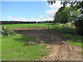 Entrance to field under tattie crop on Templewood Farm near Brechin in DD9 7PT