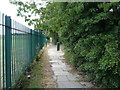 Path beside playing fields, Chuter Ede School in NE36 0BL