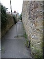 Lane off Cold Harbour with benchmark, Sherborne in DT9 4EA