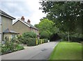 Chelsham: houses on the north-east side of the green in CR6 9PT