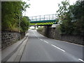 Railway bridge over South Church Road (A689), Bishop Auckland in DL14 7JG