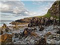Rocky coastline at Boyne Bay in AB45 2TD