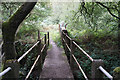 Footbridge over Royd Edge Clough in HD9 4NA