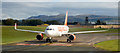 Easyjet aircraft at Edinburgh Airport in EH12 0AN