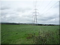 Grassland and power lines  in BB1 2LW