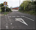 Give way to oncoming vehicles, Brook Lane, Westbury in BA13 4JN