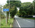 Cycle lane beside Heywood Old Road (A6045) in M24 4TH