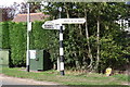 Signpost at Stanton Lane / Willow Brook junction in NG12 5DW