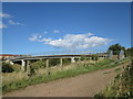 Footbridge over the A174 at Brotton in TS12 2TA