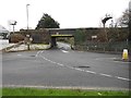 Barnham: B2233 Yapton Road railway bridge in PO22 0FD