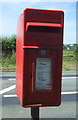 Close up, Elizabeth II postbox on the A688, Evenwood Gate in DL14 9NW