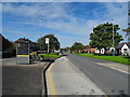 Bus stop and shelter on Wood Street, Middleton in M24 5GJ