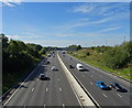 Looking south west from the bridge on the A6046 in M24 6XW