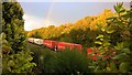 Freight train viewed from Hurn Bridge, Werrington in PE6 7HH