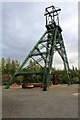 The headgear at Bersham Colliery in LL14 4EJ